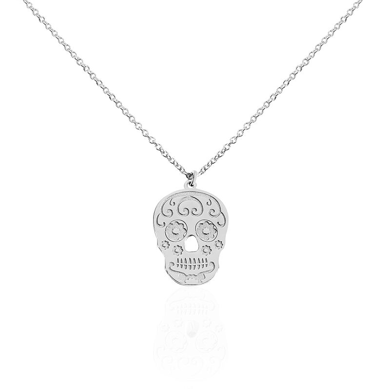 Collier Argent Luiza Forme Tete De Mort - Spannringe Damen | OROVIVO