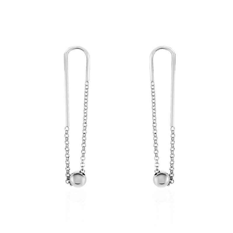 Damen Ohrstecker Lang Silber 925 Kugel - Ohrringe Damen | OROVIVO