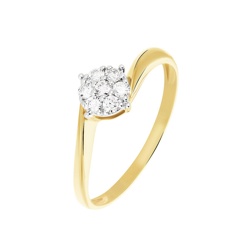 Solitaire Or Jaune Et Diamant - Spannringe Damen | OROVIVO
