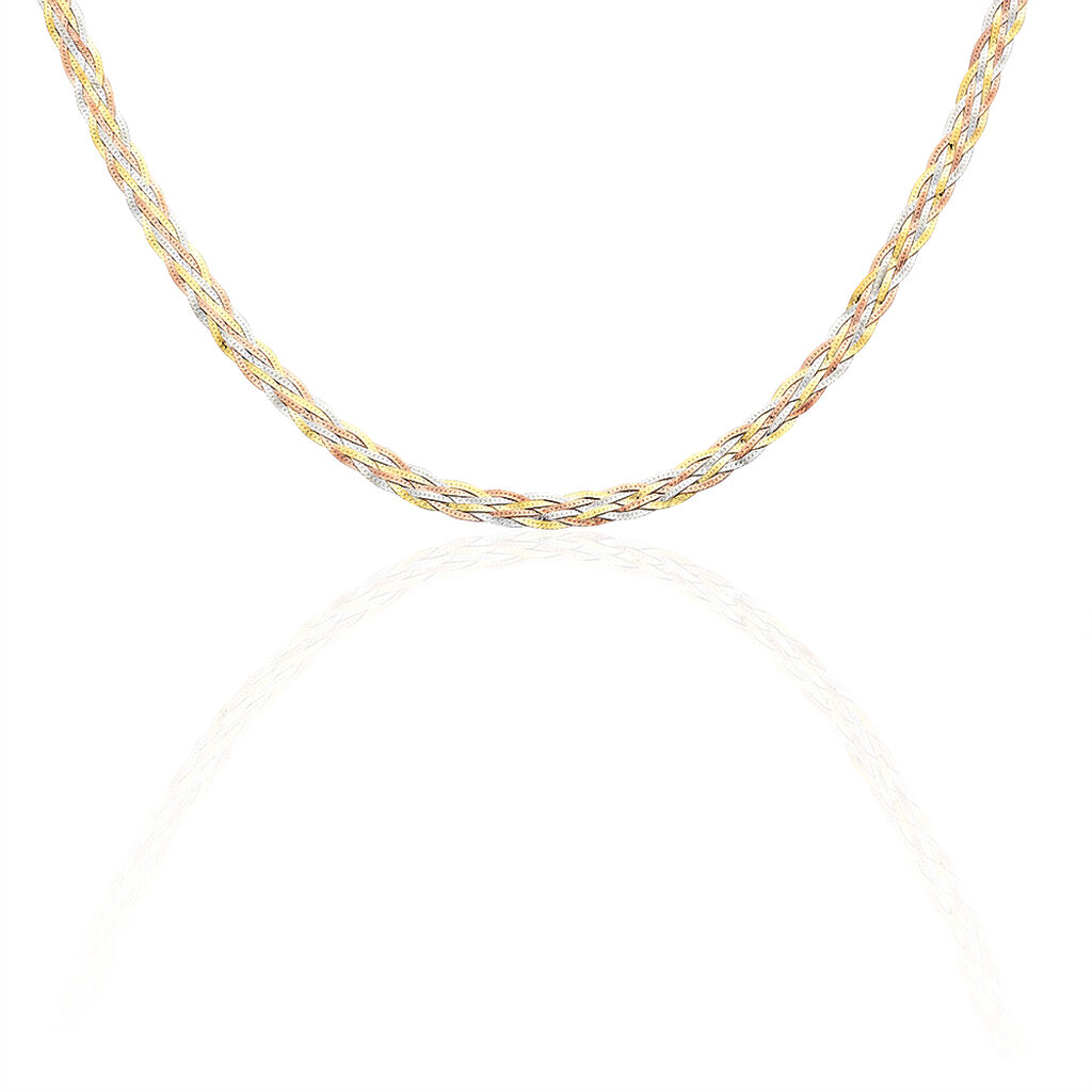 Collier Jasmin Tresse Or Tricolore - Spannringe Damen | OROVIVO