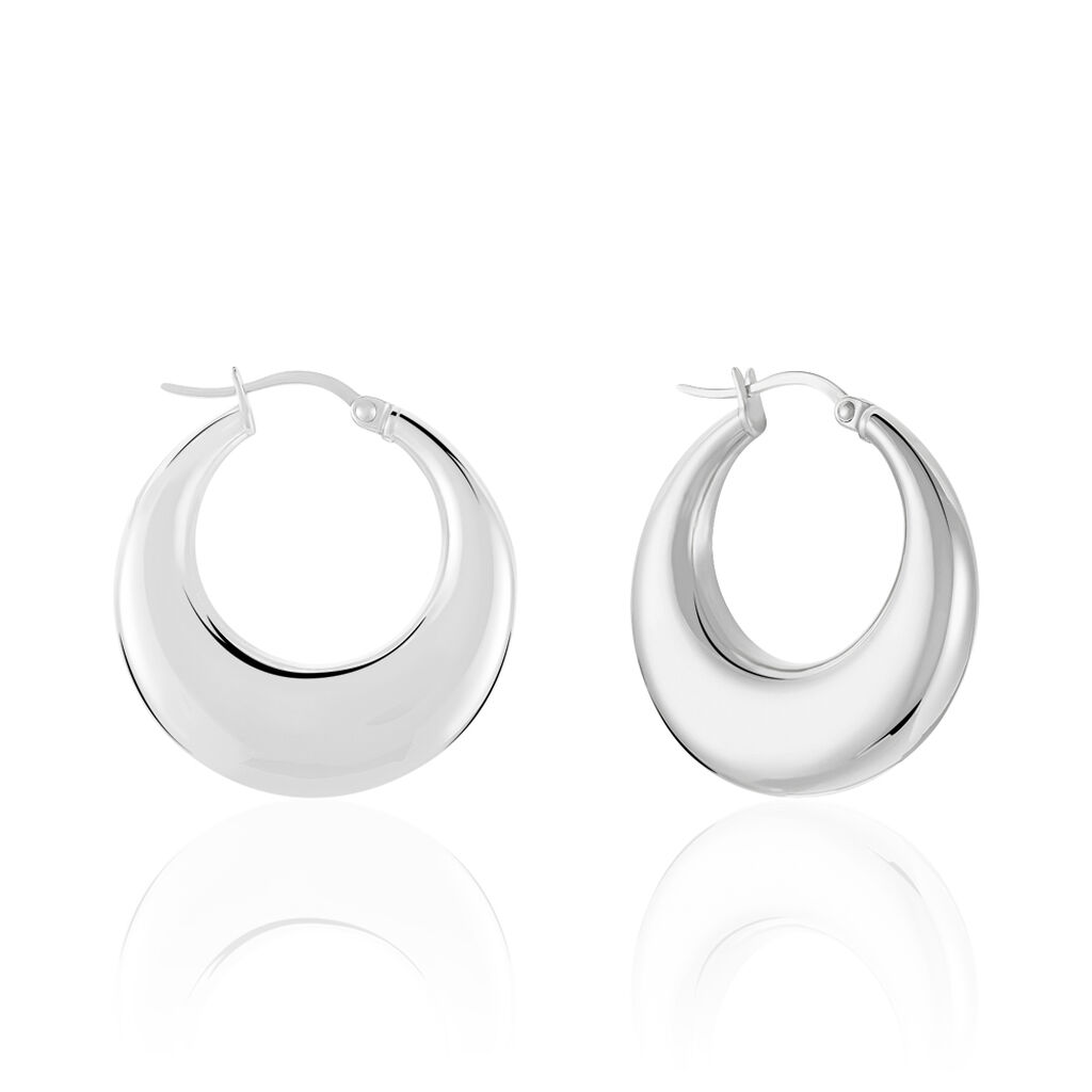 CREOLIA Damen Creolen Edelstahl B 0,5 mm, Creolen ohne Stein