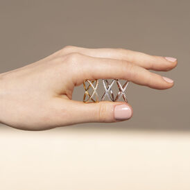 Damenring Silber 925 Rosé Vergoldet Zirkonia - Ringe mit Stein Damen | OROVIVO