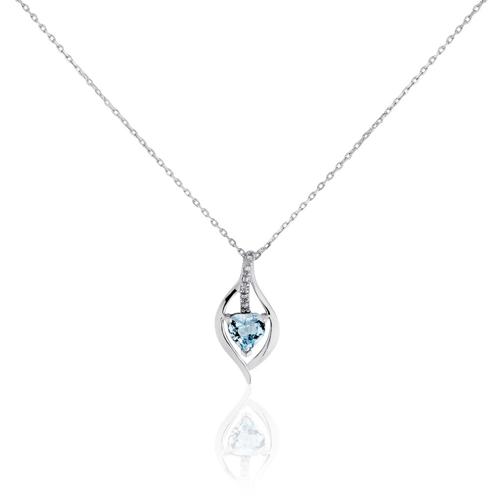 Collier Or Weiss Silucia Topaze Et Oxydes - Spannringe Damen | OROVIVO