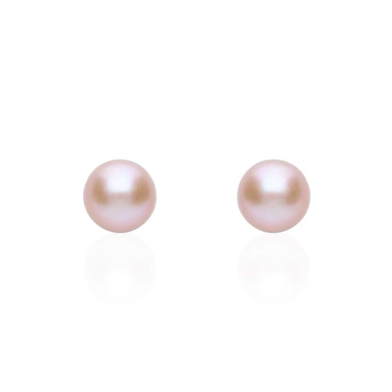 Orecchini Lobo Mon Petit Oro Bianco Perla D'Acqua Dolce - Spannringe Kinder | OROVIVO