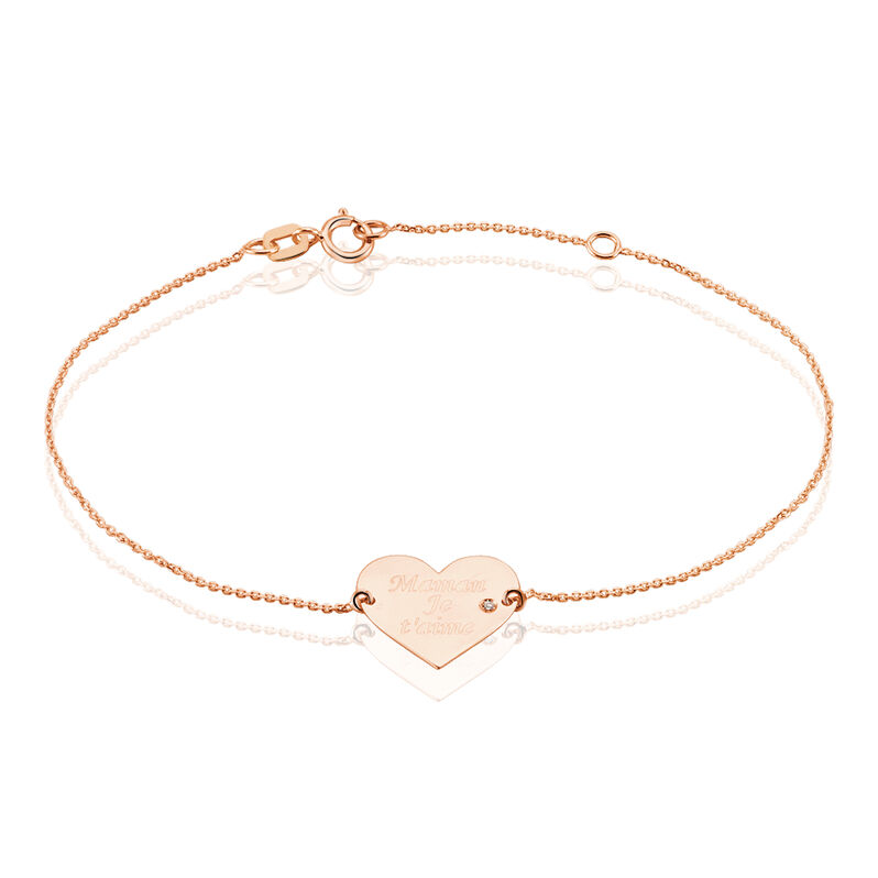 Armband Gold Rosa Sofia Cœur - Spannringe Damen | OROVIVO