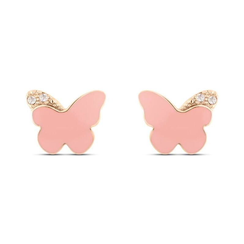 Orecchini Lobo Lady Sweet Acciaio Rosa Cristallo - Spannringe Damen | OROVIVO