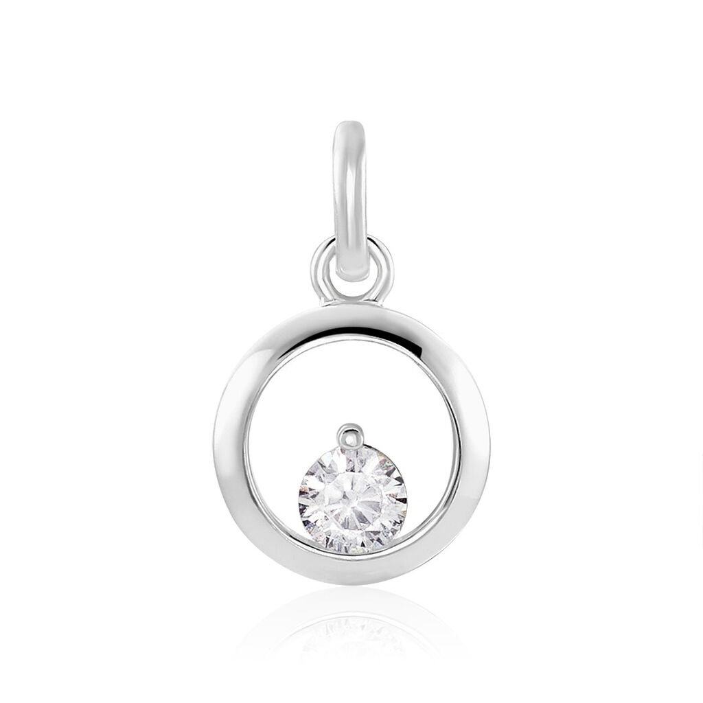 Thumbnail - INDIA Damen Anhänger Silber 925 Zirkonia Weiß, Anhänger mit Stein