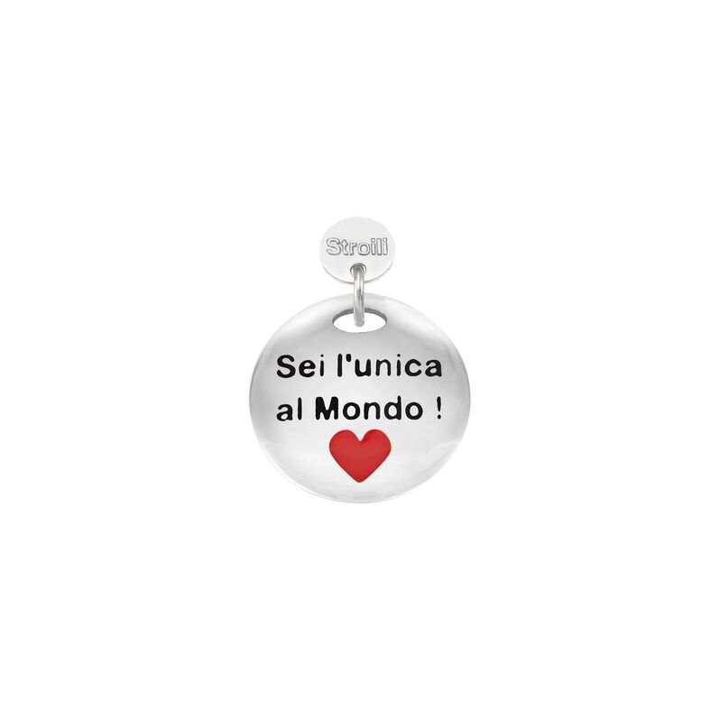 Charm in argento rodiato e glitter - Spannringe Damen | OROVIVO