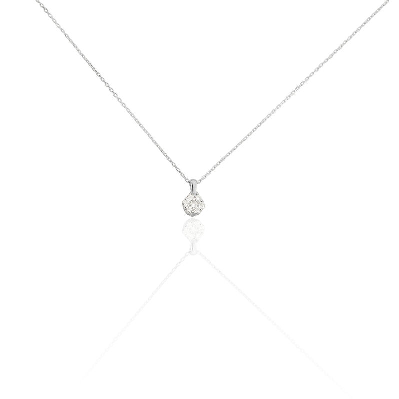 MERULA Damen Collier Wei&szlig;gold 375 (9 Karat) Diamant Wei&szlig; 0,16 ct - Halsketten Damen | OROVIVO