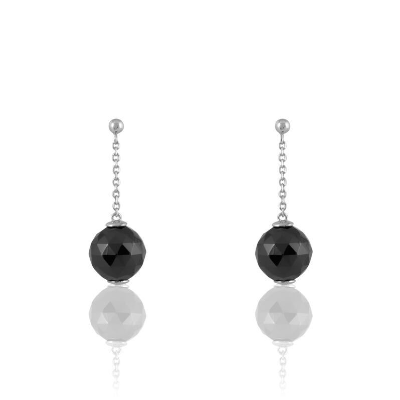 Boucles D'oreilles Pendantes Argent Blanc Céramique - Spannringe Damen | OROVIVO