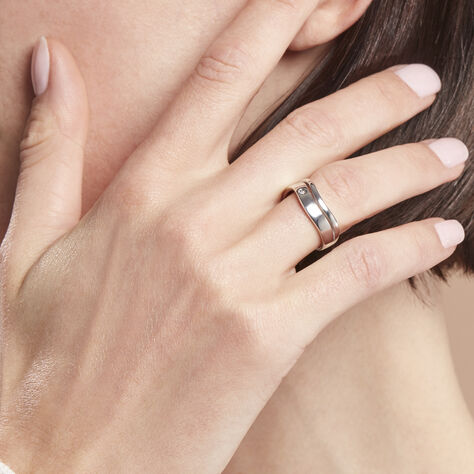 Damenring Silber 925 Diamant 0,006ct - Verlobungsringe Damen | OROVIVO