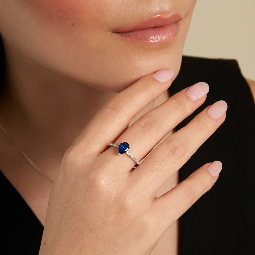 TALIDA Damen Ring Silber 925 Zirkonia Wei&szlig;