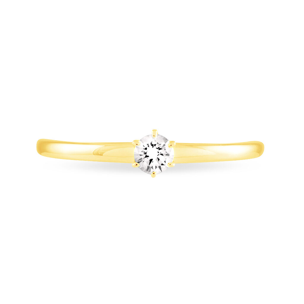 Bague Solitaire Natalia Or Jaune Diamant - Spannringe Damen | OROVIVO
