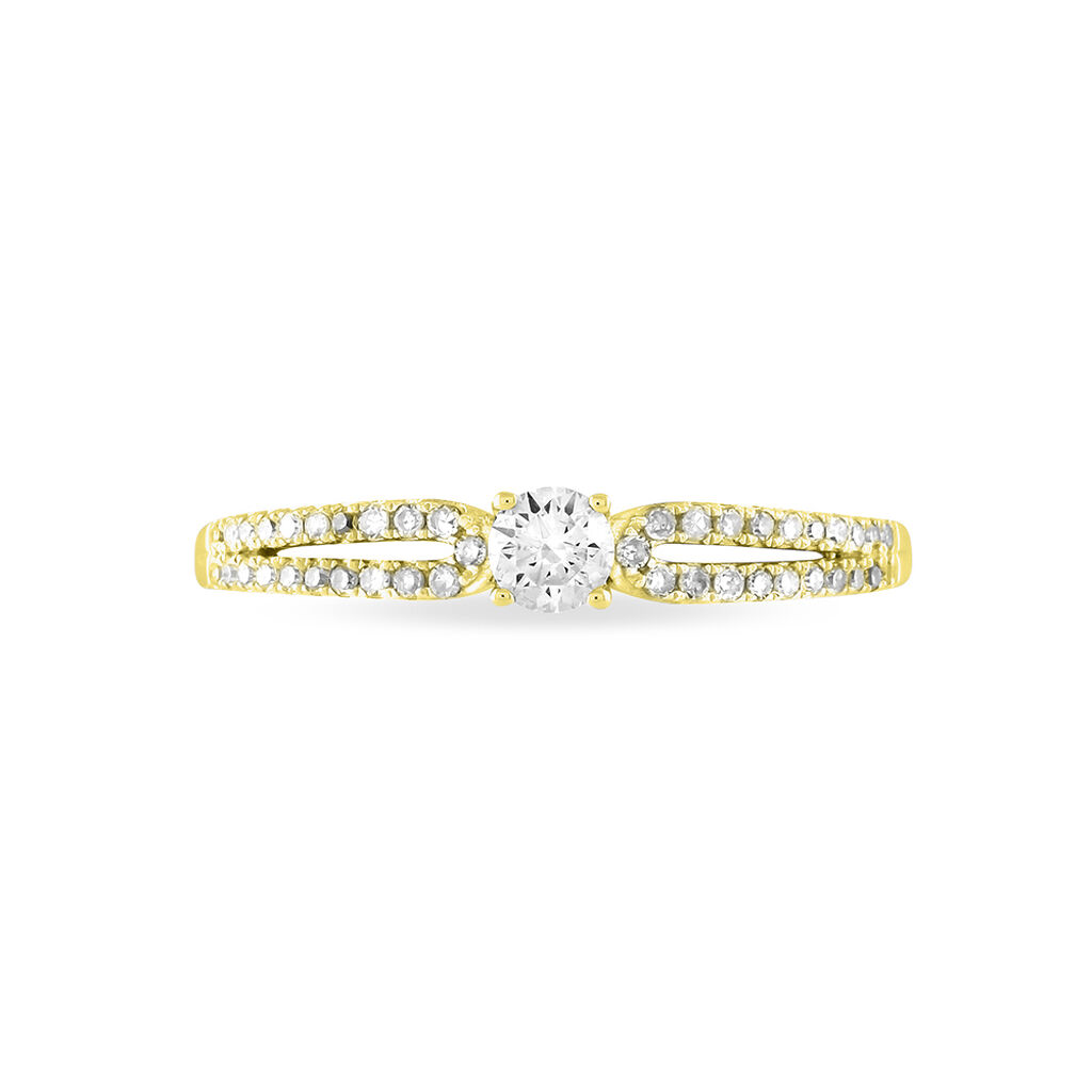 Bague Solitaire Katalina Or Jaune Diamant - Spannringe Damen | OROVIVO