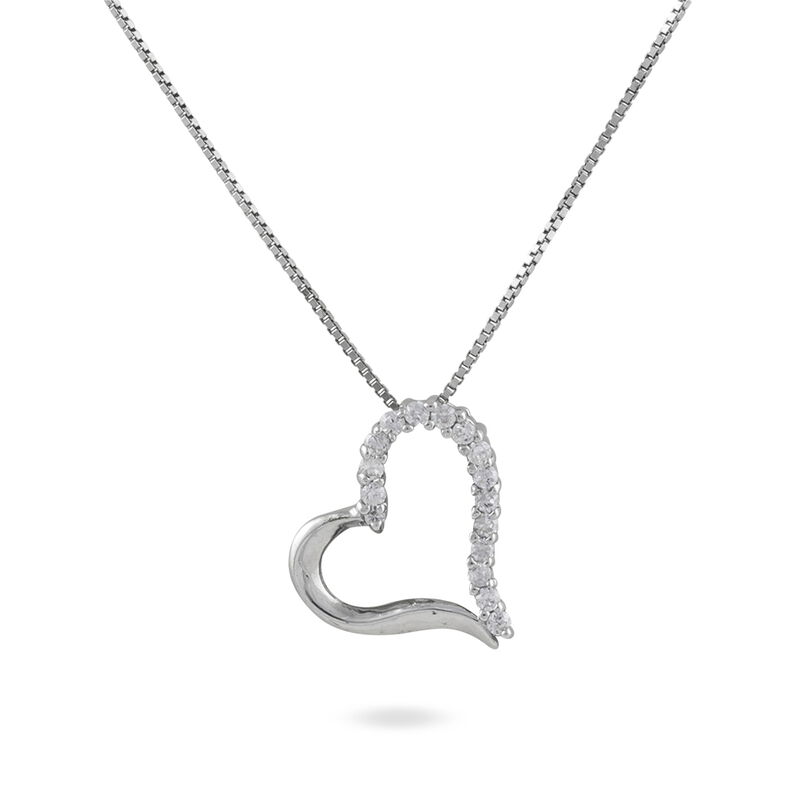 Damen Halskette Silber 925 Zirkonia Herz - Halsketten Damen | OROVIVO