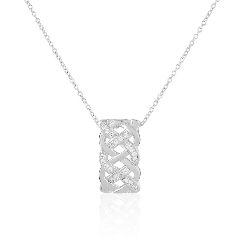 Collier Adria Argent Blanc Oxyde De Zirconium - Spannringe Damen | OROVIVO