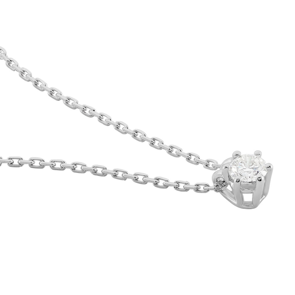 Damen Collier Weißgold 375 Diamant 0,2ct Rome - Halsketten Damen | OROVIVO
