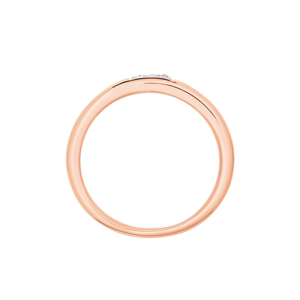 UTA Damen Ring Rosegold 333 (8 Karat) Diamant Wei&szlig; 0,040 ct Viereck