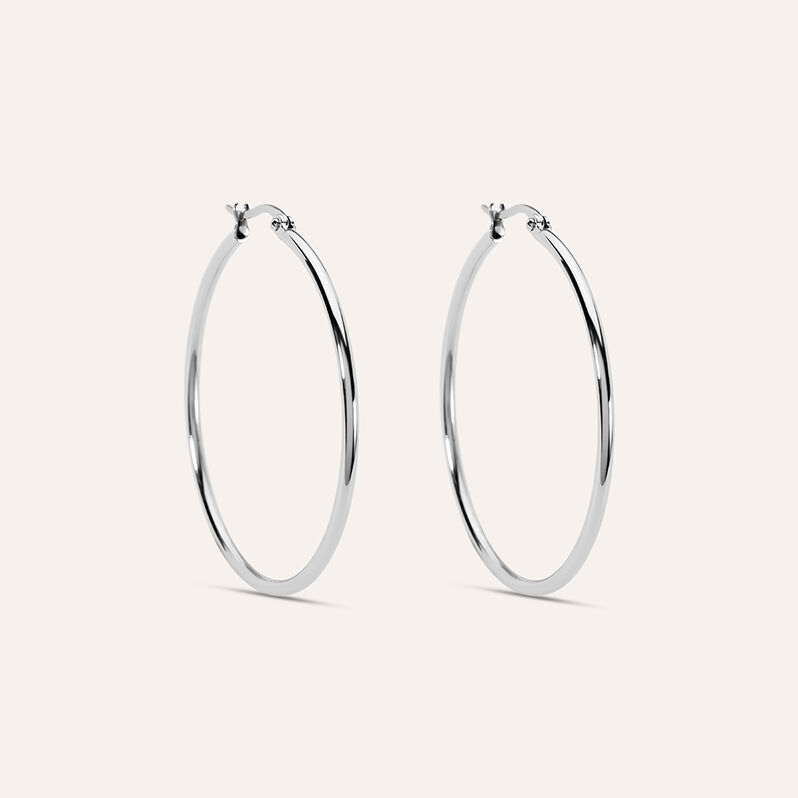 Orecchini A Cerchio Moonlight Acciaio - Spannringe Damen | OROVIVO