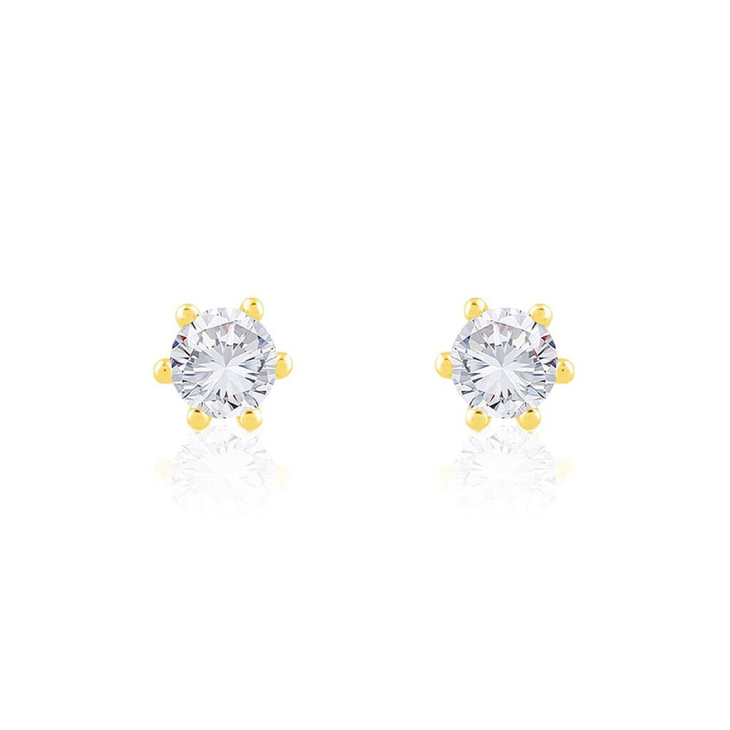 Sonate Damen Ohrstecker Gold 750 (18 Karat) Synthetischer Diamant Weiß 0,31 ct - Ohrstecker Damen | OROVIVO