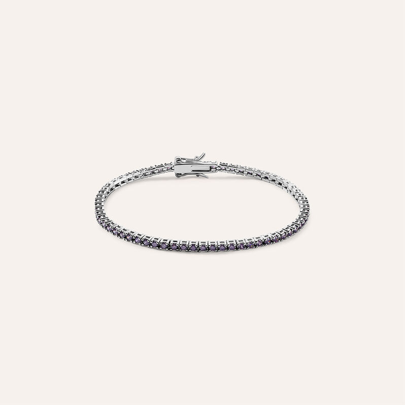 Bracciale Tennis Silver Rainbow Argento Rodiato Cubic Zirconia - Spannringe Damen | OROVIVO