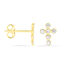 Damen Ohrstecker Gold 375 Zirkonia Kreuz - Ohrstecker Damen | OROVIVO
