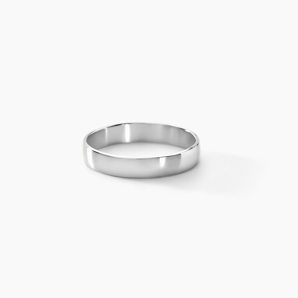 Alliance Julie Ruban Classique Or Blanc - Spannringe Familie | OROVIVO