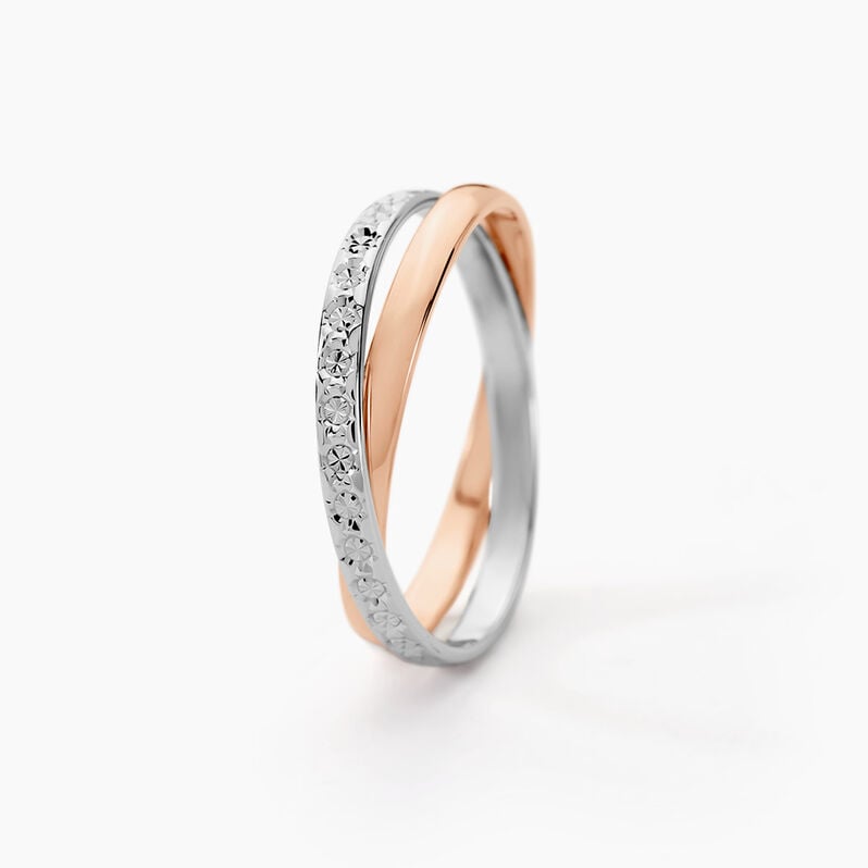 Alliance Or Bicolore Entrelacee - Spannringe Unisex | OROVIVO