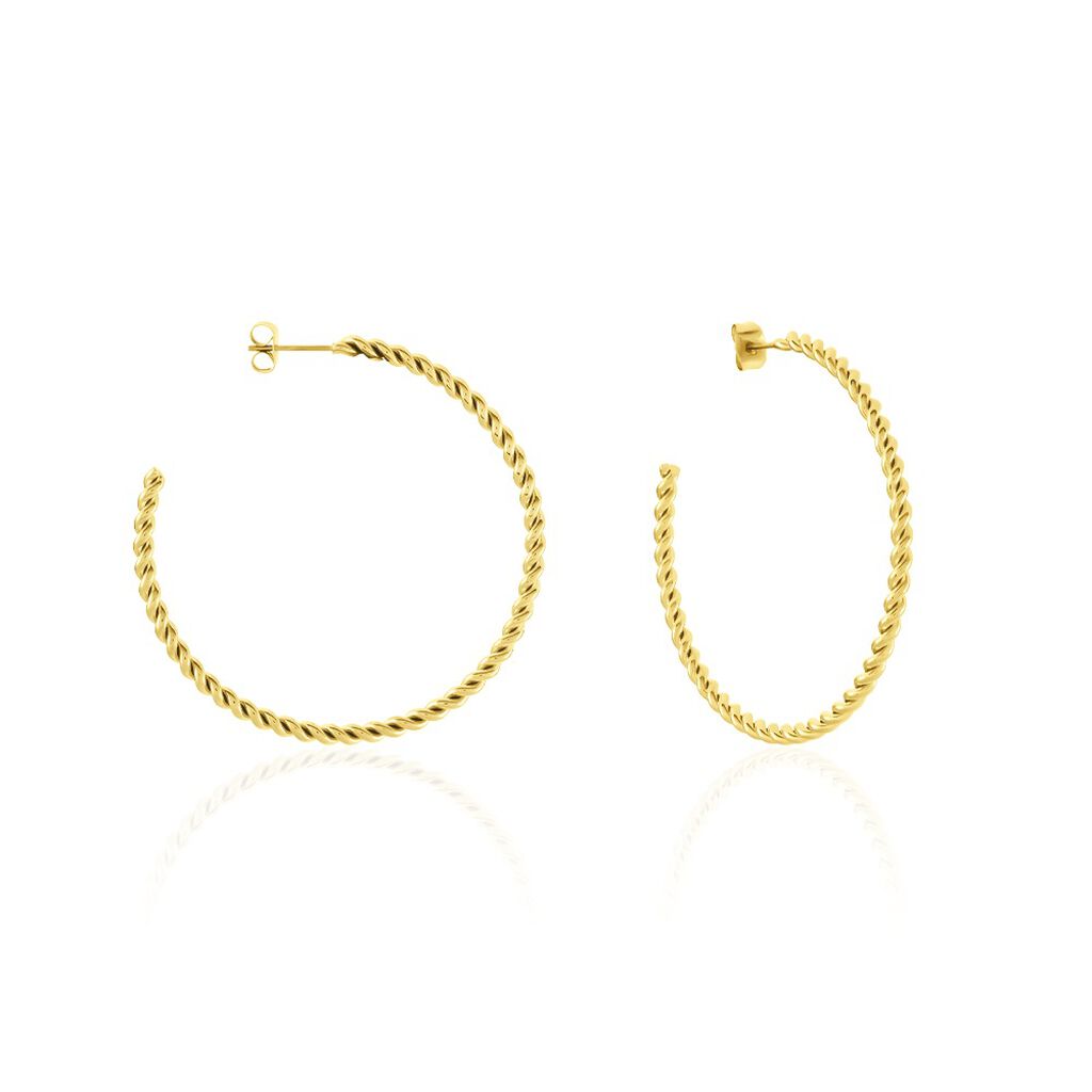 🦚 Damen Steckcreolen Edelstahl Vergoldet, Creolen ohne Stein 🦚 Damen Steckcreolen Edelstahl Vergoldet, Creolen ohne Stein