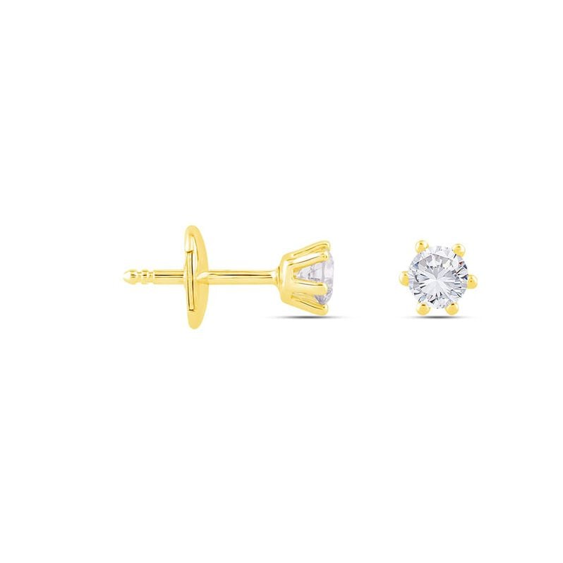 Sonate Damen Ohrstecker Gold 750 (18 Karat) Synthetischer Diamant Weiß 0,76 ct - Ohrstecker Damen | OROVIVO