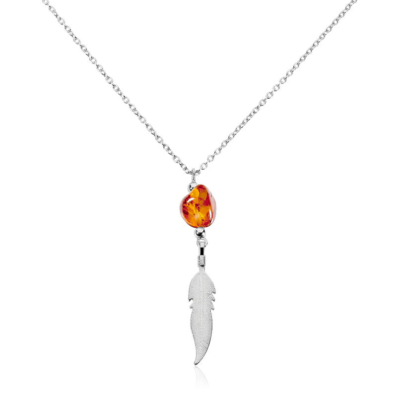 Collier Sevil Argent Blanc Ambre - Spannringe Damen | OROVIVO