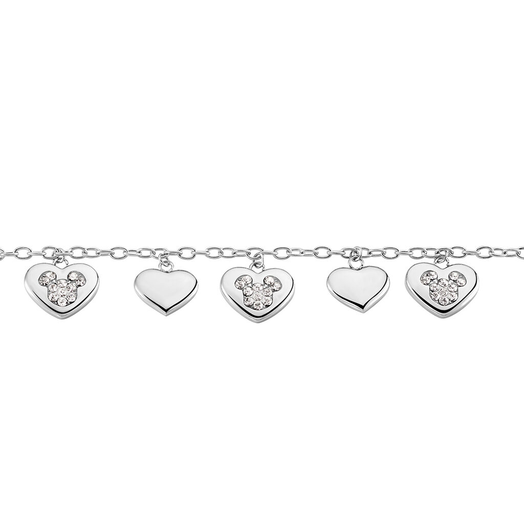 Damen Armband Edelstahl Kristall Weiß Fantasiecharakter Minnie Heart - Armbänder mit Anhänger Damen | OROVIVO