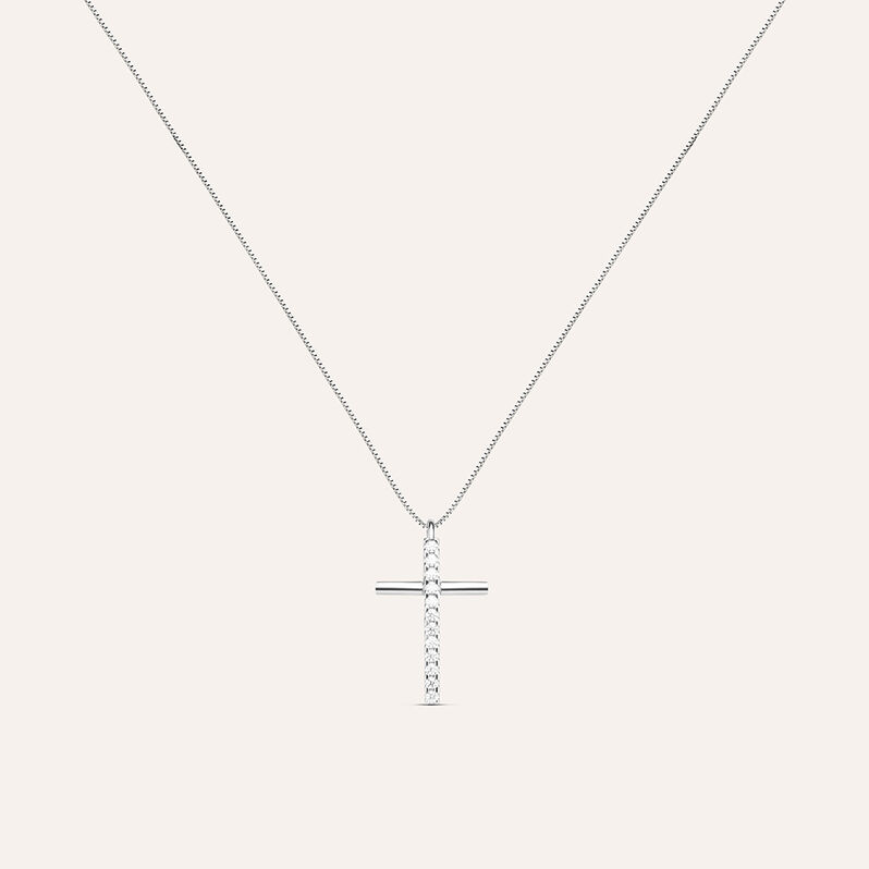 Collana Holy Oro Bianco Cubic Zirconia - Spannringe Damen | OROVIVO
