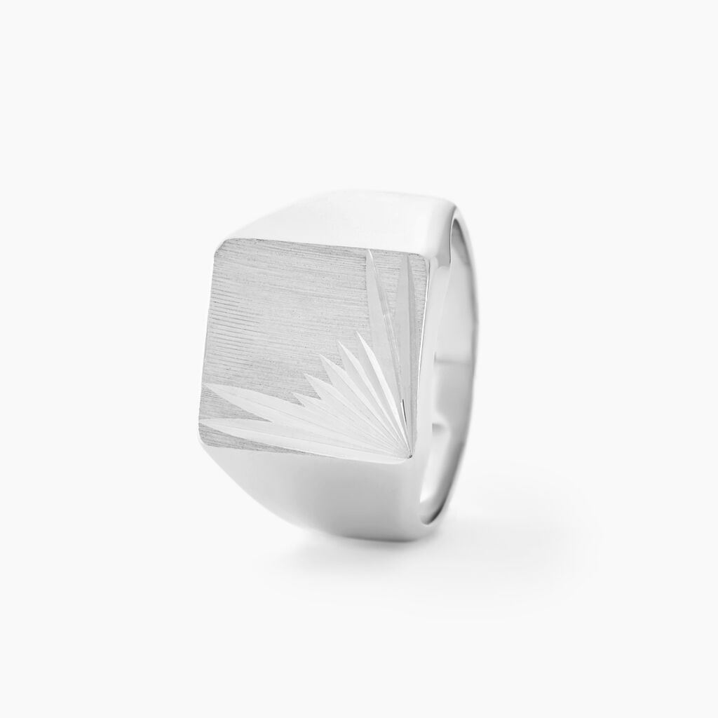 Chevaliere Argent Rhodie Henry Carree - Spannringe Herren | OROVIVO