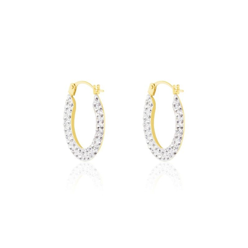 Créoles Or Jaune Howayda Cristal - Spannringe Damen | OROVIVO