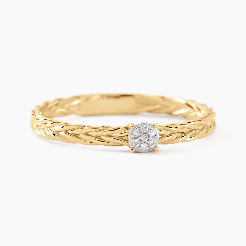 Bague Euthymius Or Jaune Diamant - Spannringe Damen | OROVIVO
