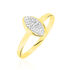 NEOLLE Damen Ring Gold 375 (9 Karat) Diamant Wei&szlig; 0,11 ct Mandel
