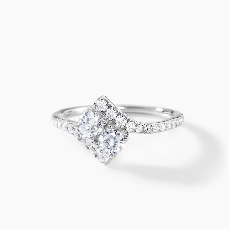 Bague Lisette Argent Weiss Oxyde De Zirconium - Spannringe Damen | OROVIVO