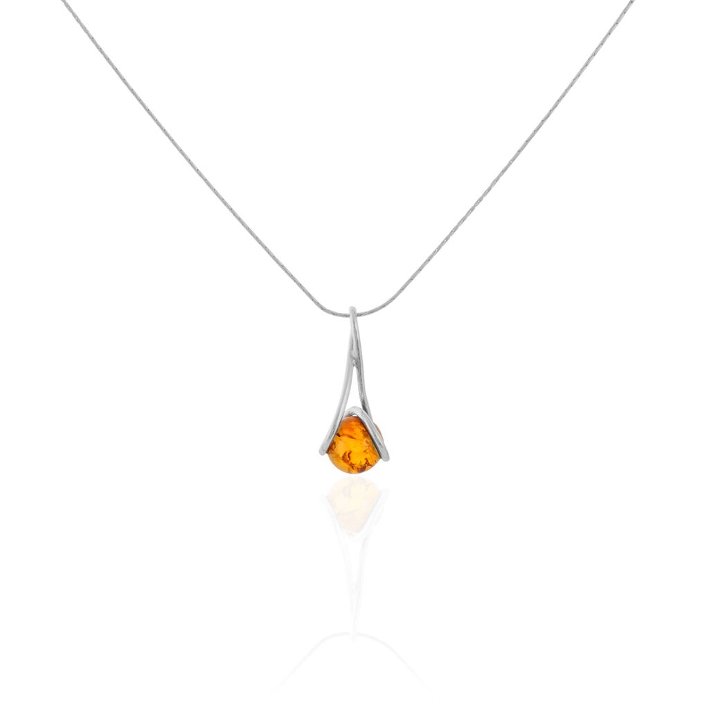 Collier Argent Et Ambre - Spannringe Damen | OROVIVO