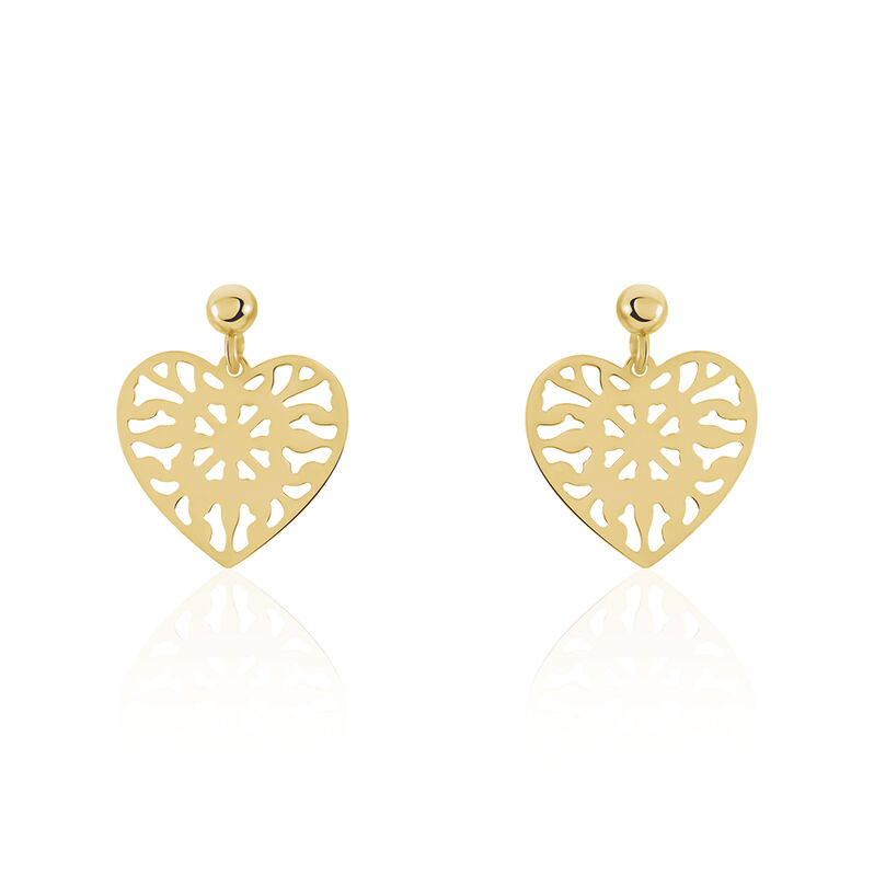 Boucles D'oreilles Pendantes Sainte-croix Plaque Or Jaune - Spannringe Damen | OROVIVO