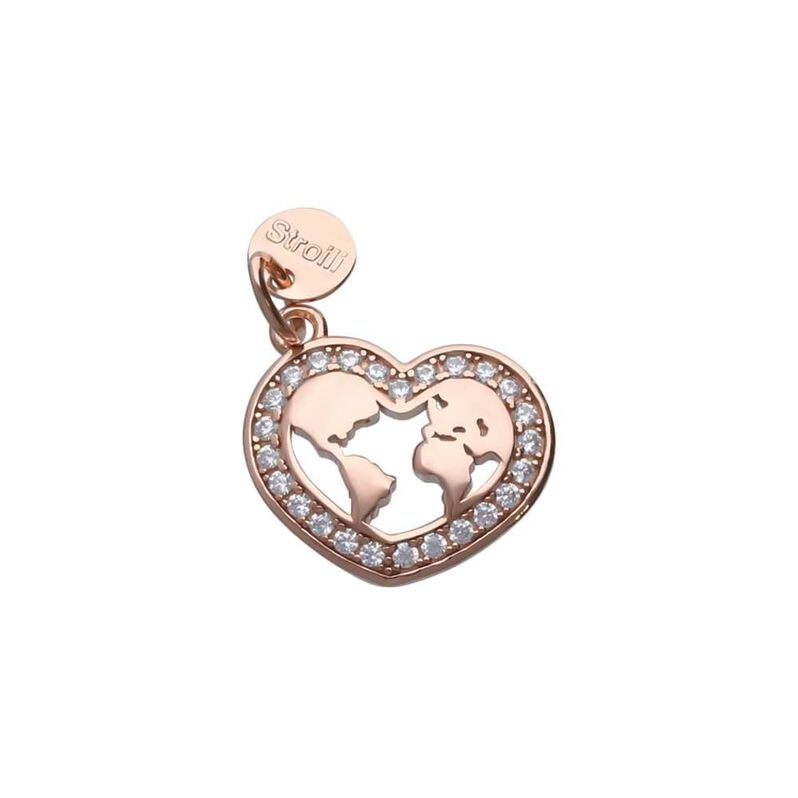 Pendente Love Beats Argento Rosa Cubic Zirconia - Spannringe Damen | OROVIVO