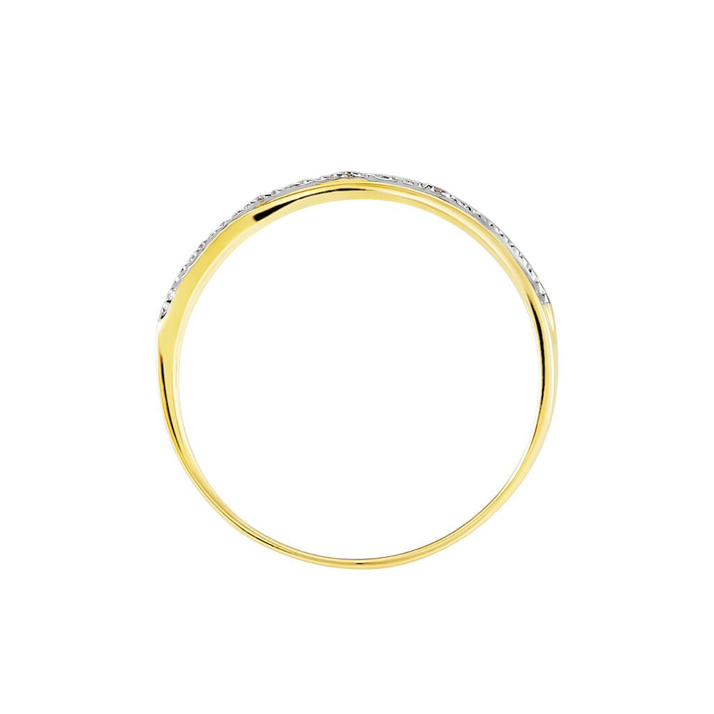 TIMIRA Damen Ring Gold 375 (9 Karat) Diamant Wei&szlig; 0,01 ct