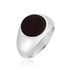 EUGENE Herren Ring Silber Silber 925 Onyx Schwarz B 1,6 mm