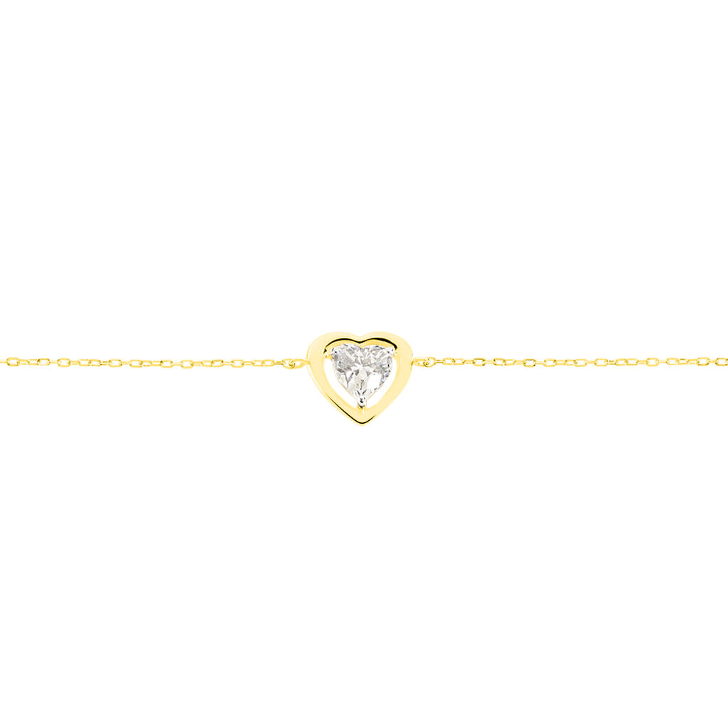 Bracelet Or Jaune 375/1000 Anastasy Forme Cœur - Spannringe Damen | OROVIVO