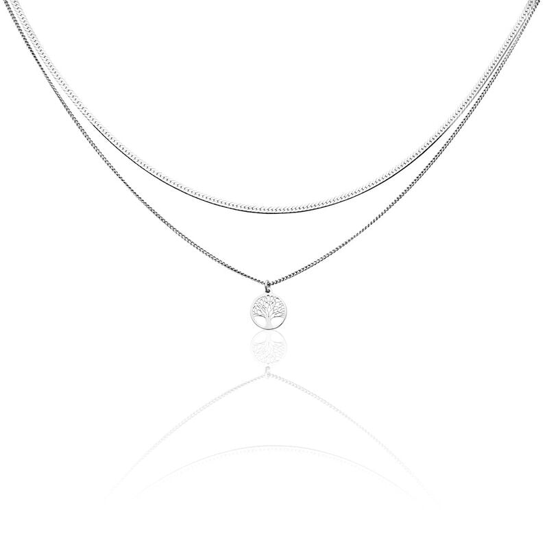 Collier Nia Argent Weiss - Spannringe Damen | OROVIVO