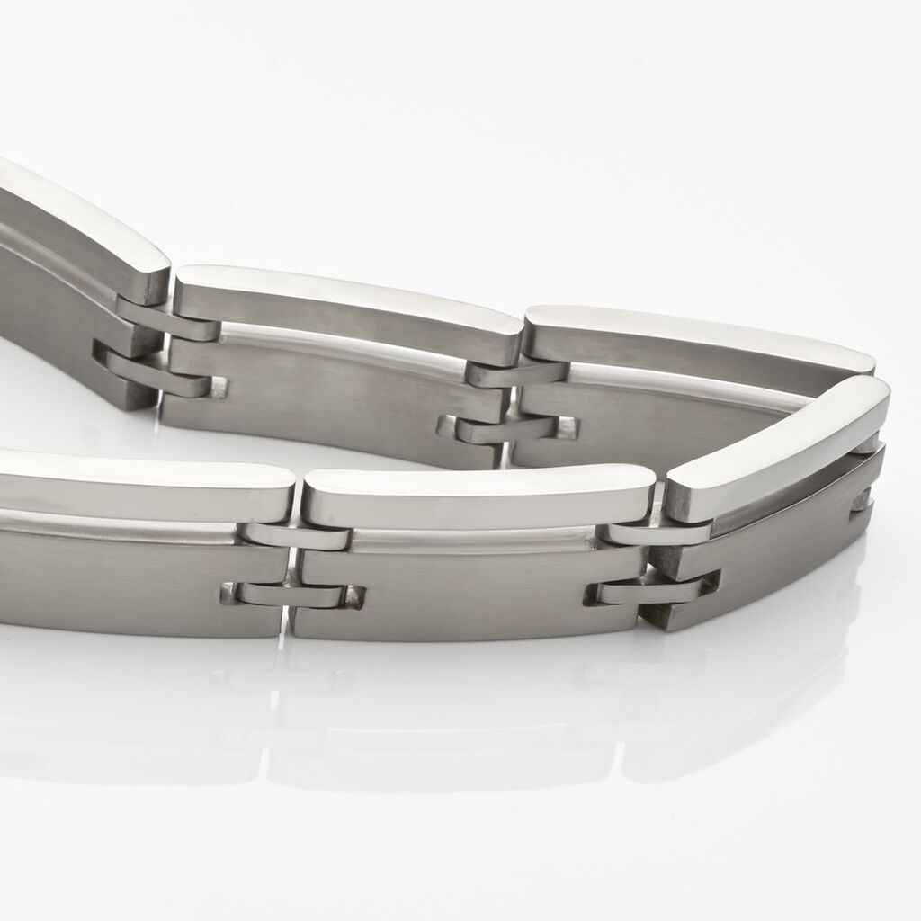 Herren Armband Edelstahl B 10 mm