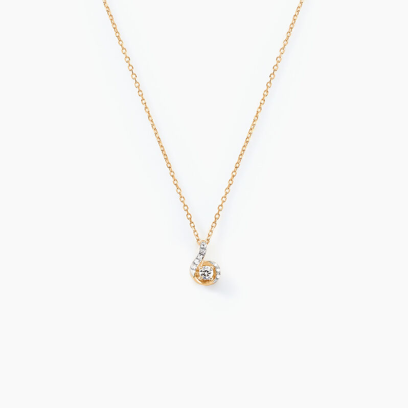Collier Vrille Accompagnee Or Jaune Diamant - Spannringe Damen | OROVIVO
