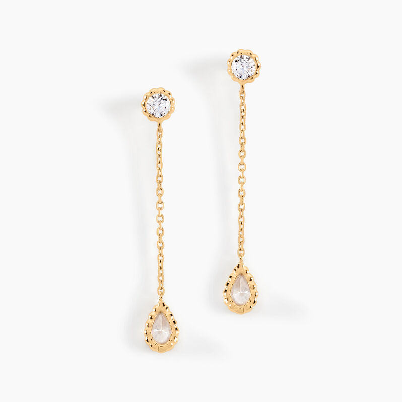 Boucles D'oreilles Or Jaune Kadidja Pend - Spannringe Damen | OROVIVO