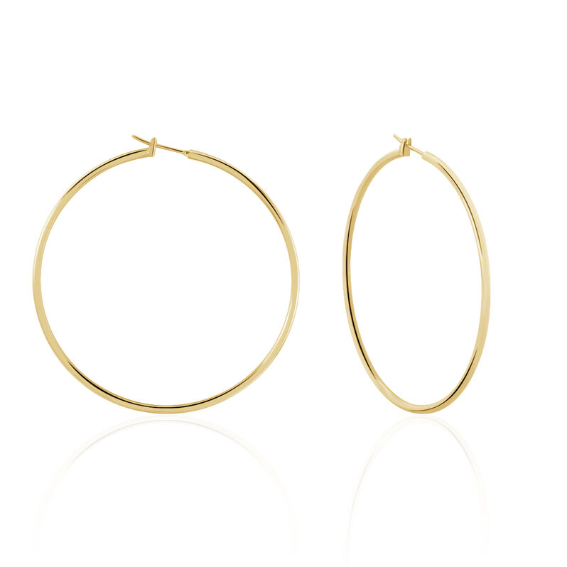 ADA LISSE 2 Damen Creolen Vergoldet B 2 mm - Creolen Damen | OROVIVO