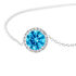 CAMILLA Damen Collier Silber 925 Zirkonia Blau 2,98 ct Kreis